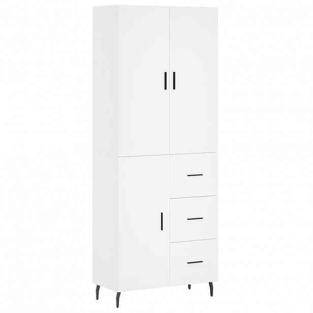 vidaXL Skříň highboard bílá 69,5 x 34 x 180 cm kompozitní dřevo