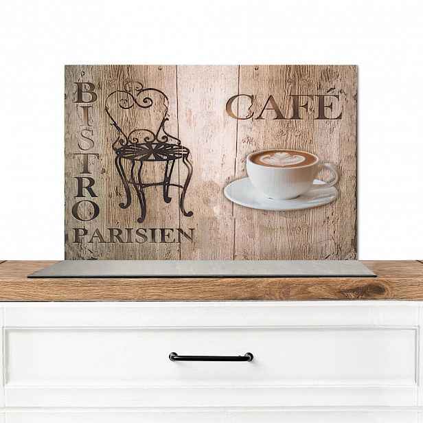 MuchoWow KUCHYŇSKÁ ZÁSTĚNA Bistro Parisien - Kavárna - Káva - Vintage 60x40 cm