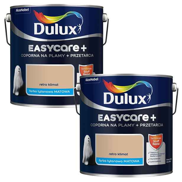Set Dulux Easycare+ 2x2,5L Barva Nástěnná Retro Klimatizace 5L