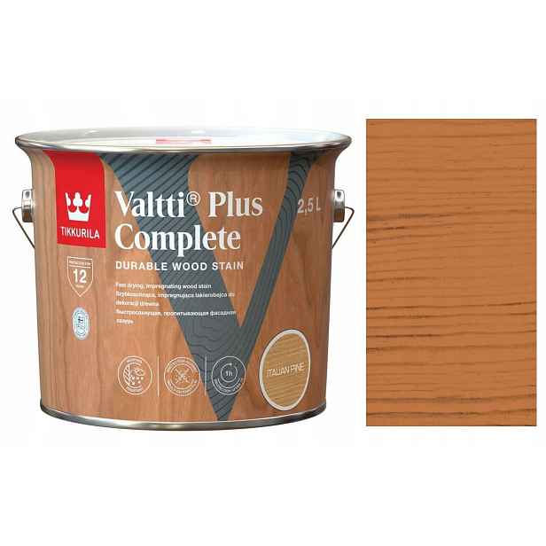 Tikkurila Valtti Plus Kompletní Lak Na Dřevo 2,5 L Italian Pine