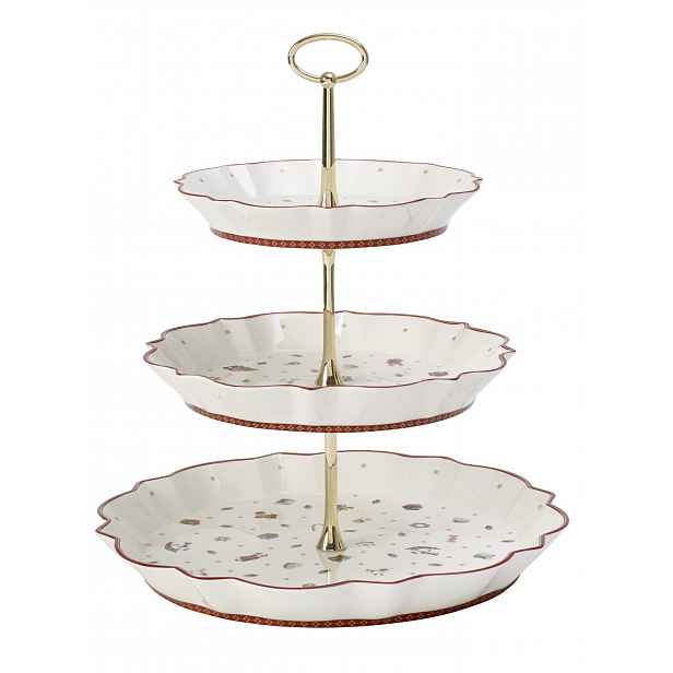 Villeroy & Boch Toy´s Delight vánoční etažér, 33 cm, bílý