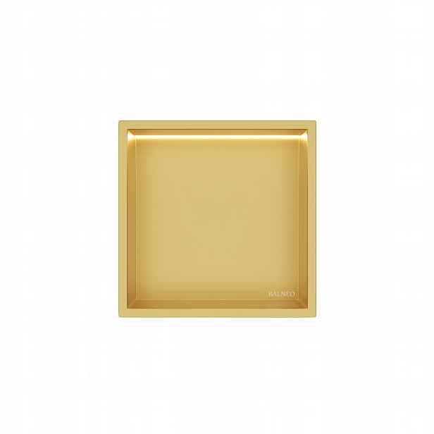 Wall-box One Koupelnová Polička Brass/gold s Led 30x30x10 cm Balneo