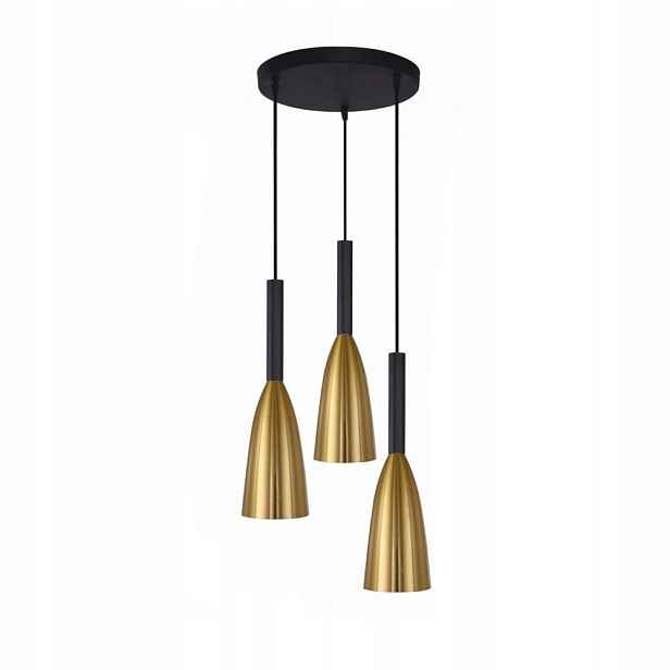 Závěsná lampa Solin Zlatá 3-bodová Light Prestige