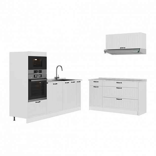 Vicco KUCHYNĚ Fame-Line, Bílý venkovský dům/Bílá, 340 cm, PD Mramor