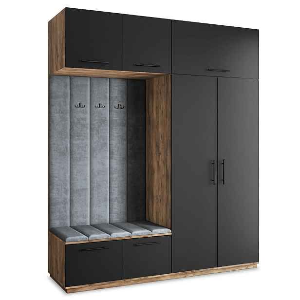 MASSENO MODERNÍ PŘEDSÍŇOVÁ SESTAVA REMA, 200/240/60 cm, dub Lefkas