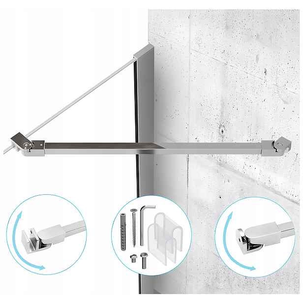 Držák Stabilizátoru Sprchového Koutu, Nastavitelný, 110 CM