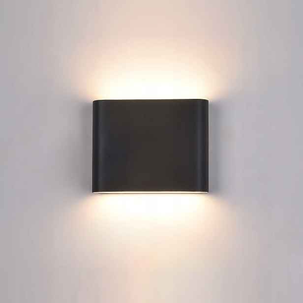 Romano Zahradní nástěnné svítidlo Černé Moderní Led 6W 3000K 360lm IP54