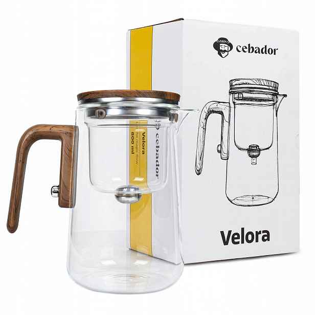 Skleněný džbán s magnetickým zavařovačem Velora 800 ml