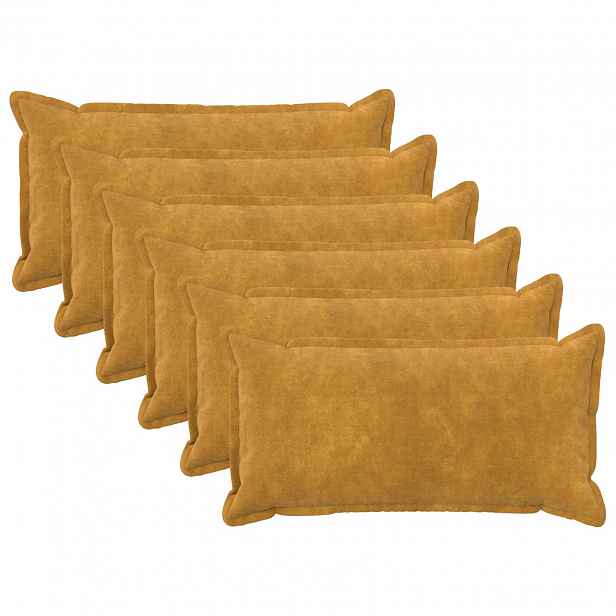 vidaXL Povlak na polštář 6 pcs HOUTEN Žlutá 40 x 80 cm