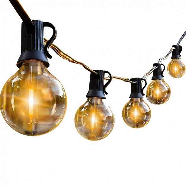 Zahradní Girlanda, Voděodolné Lampy IP44 G40, Dekorace Naatsu 2700K, Dvůr