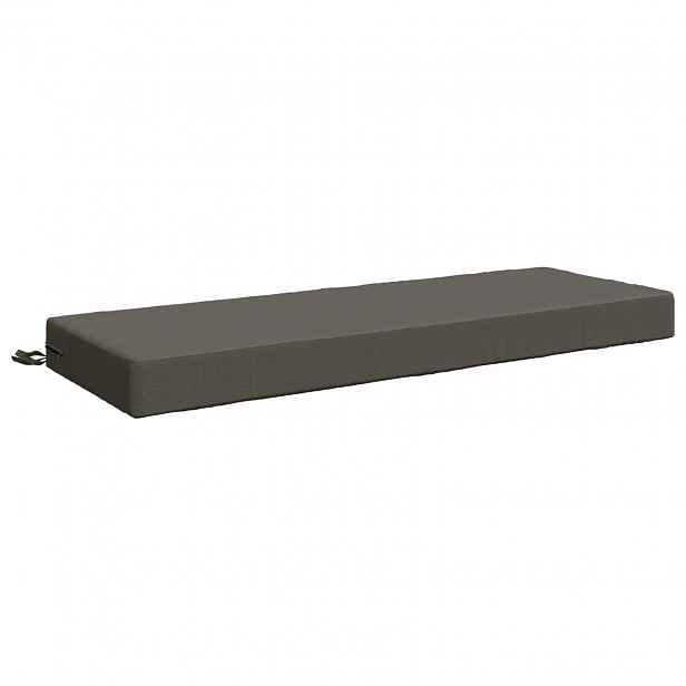 vidaXL Polštář na sedák SOEST 100% polyester Šedá 120 x 40 x 10 cm