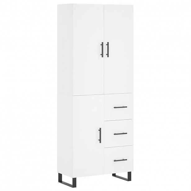 vidaXL Skříň highboard bílá 69,5 x 34 x 180 cm kompozitní dřevo