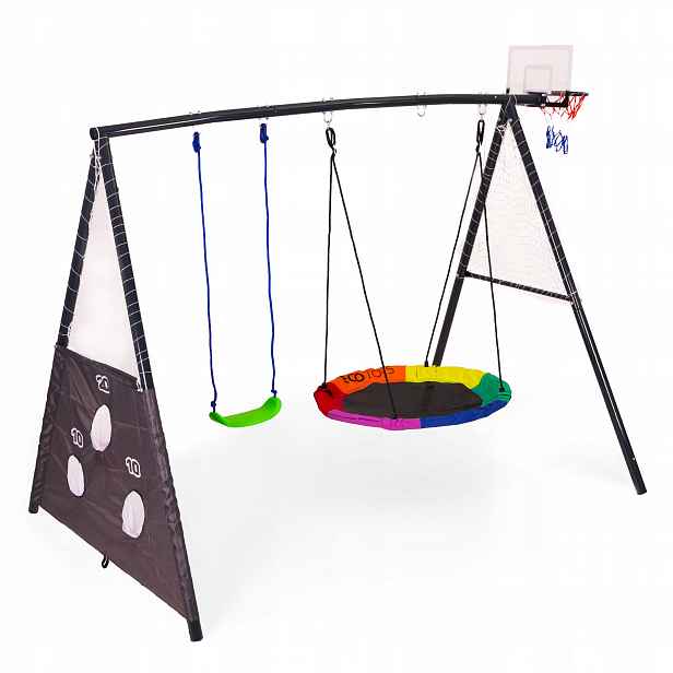 Ecotoys Jsp-swd Multifunkční dětská zahradní houpačka sportovní prvky 4v1