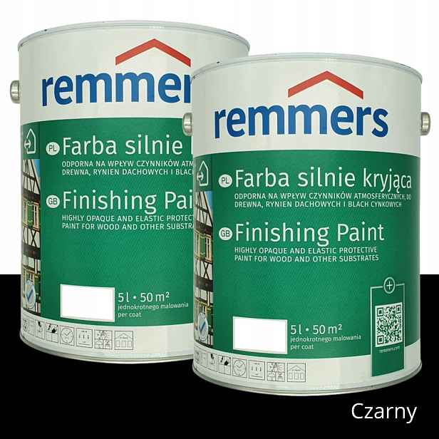 Remmers Barva Deckfarbe 10L Silně Krycí Na Dřevo Černý Set 2x5L