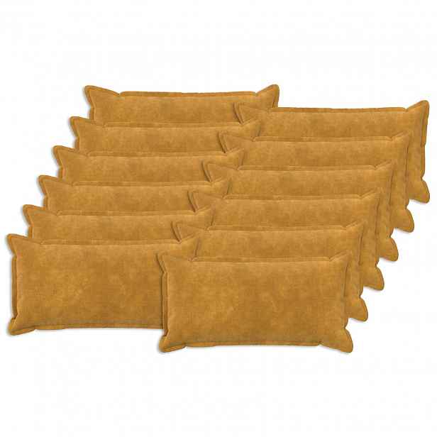 vidaXL Povlak na polštář 12 pcs HOUTEN Žlutá 40 x 80 cm