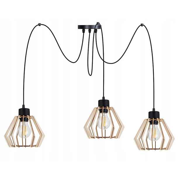 závěsné stropní svítidlo Zwis Loft stínidlo 3xE27 Pavouk