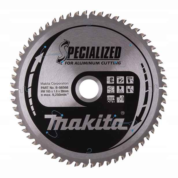 Řezací kotouč na hliník 165 x 20 mm, 60 zubů, Specialized, Makita [B-56568]