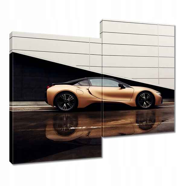 Obraz 80x70 Zlaté Bmw Auto
