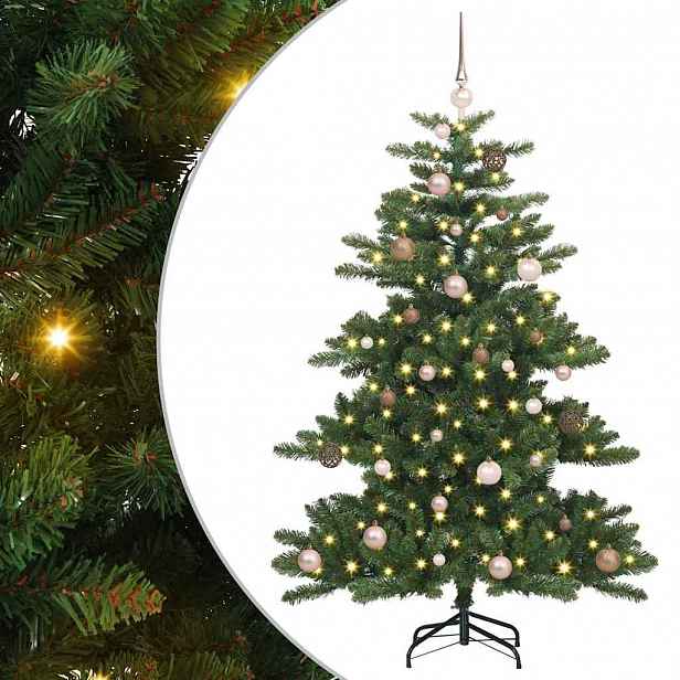 vidaXL Umělý Skládací Vánoční Strom Zelená 150 cm PVC a ocel