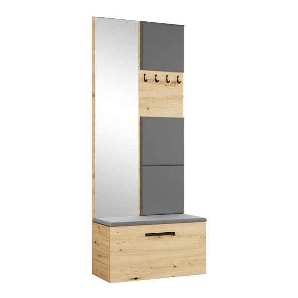 MASSENO MODERNÍ PŘEDSÍŇOVÁ SESTAVA MODULO, 80,6/204/40 cm, dub Artisan