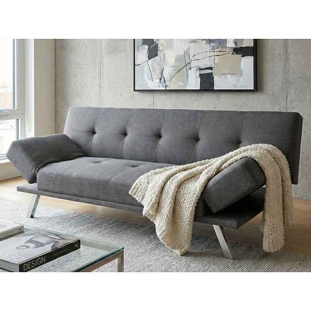 Rozkládací pohovka Campus, šedá látka