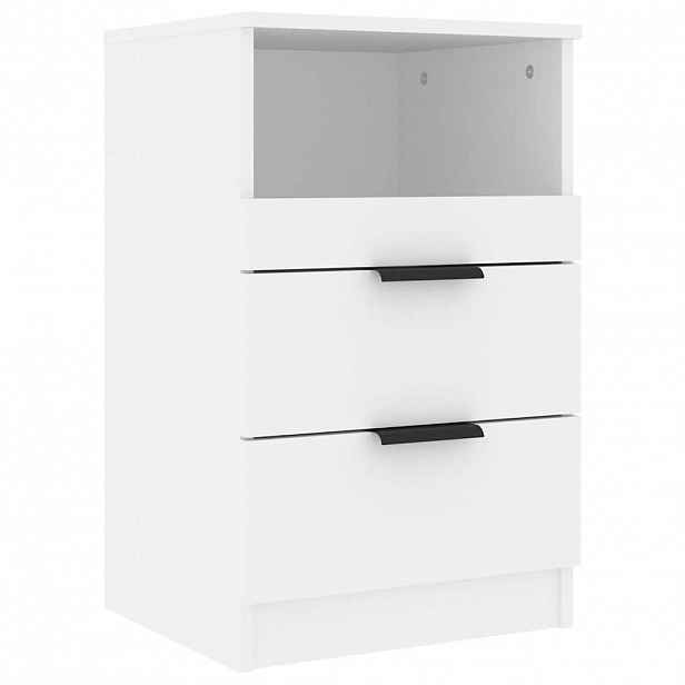 vidaXL Noční stolky Bílá Standard Engineered wood