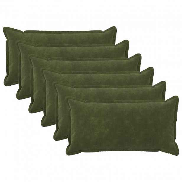 vidaXL Povlak na polštář 6 pcs HOUTEN Zelená 40 x 80 cm