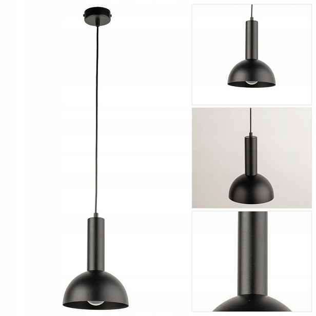 Černá závěsná lampa Vitrum S s nastavitelnou výškou nad barem Sigma Lighting