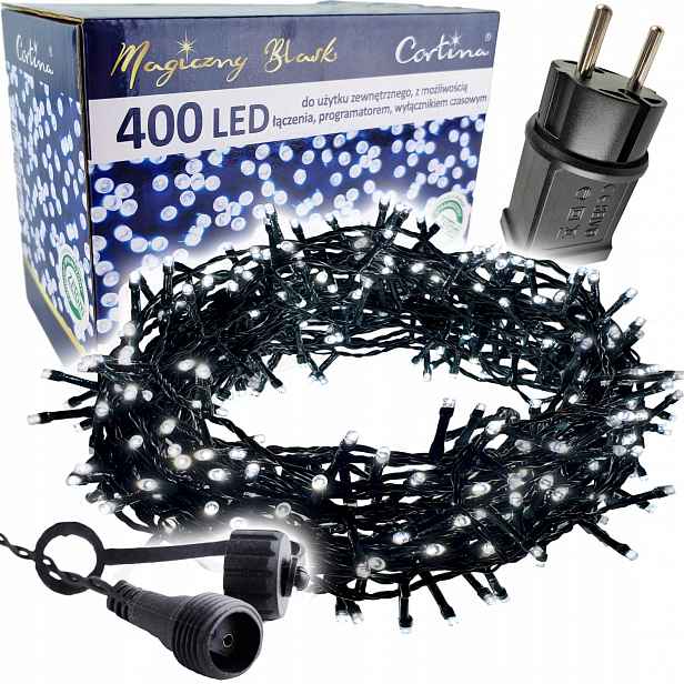 Vánoční Osvětlení Na Stromeček 400 Led atest Zásuvka Časovač Ce Na Vánoční Stromeček Vánoční Stromek Bílý