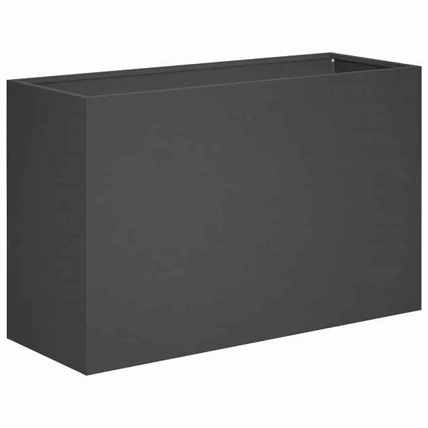 vidaXL Zahradní pěstebník Černá 80 x 30 x 40 cm Studená válcovaná ocel