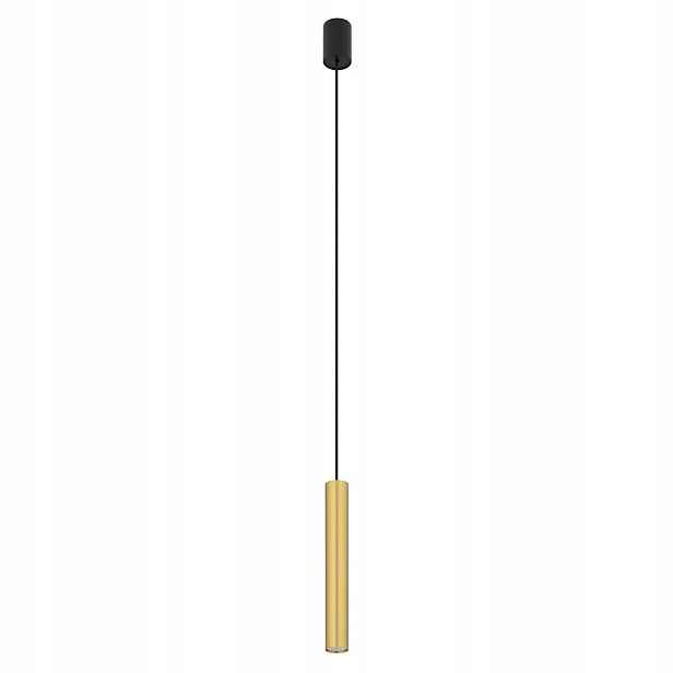 Závěsná lampa bodová zlatá nad stůl ostrov tuba 30 cm Fourty Nowodvorski