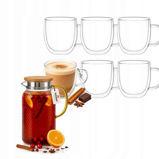 Bergman sada džbánů 1,3 l 6 termosklenic 350 ml
