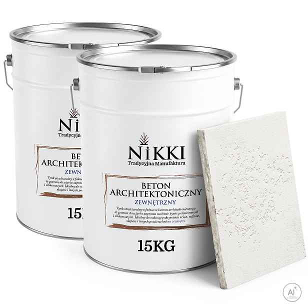 Fasádní omítka s architektonickou strukturou Betonu 2x 15 kg Bílá F101