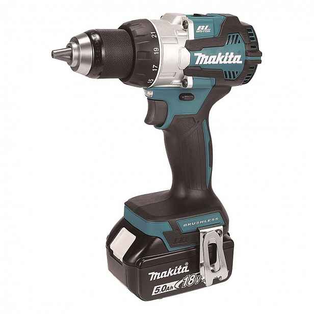 Makita - 18V AKU vrtací šroubovák, 2x aku Li-ion LXT 5,0 Ah, nabíječka DDF489RTJ