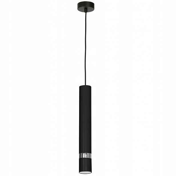 Závěsná lampa černá tuba Reno 9494 Luminex