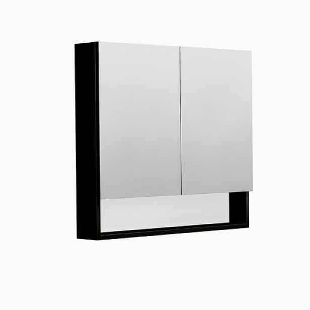 Zrcadlová skříňka SAT Cube Way 80x72 cm lamino černá GALCU3D80HP