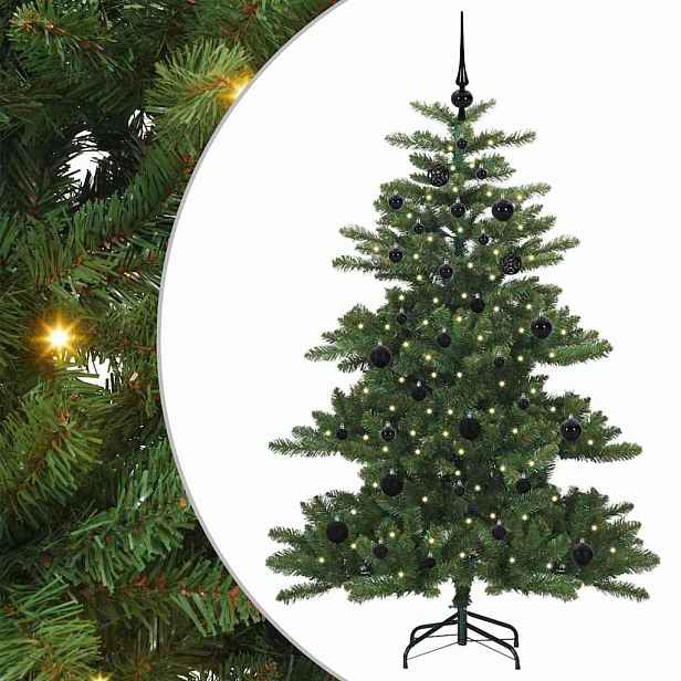 vidaXL Umělý Skládací Vánoční Strom Zelená 150 cm PVC a ocel