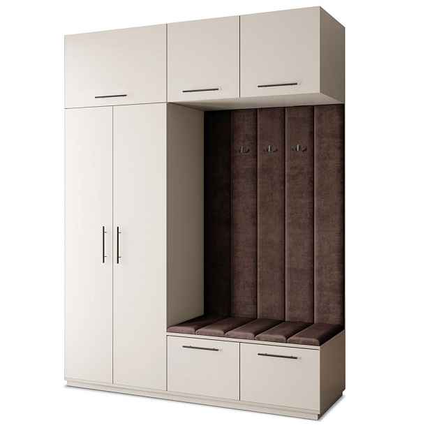 MASSENO MODERNÍ PŘEDSÍŇOVÁ SESTAVA REMA, 180/240/60 cm, kašmírová