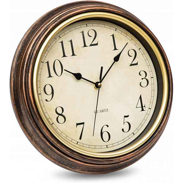 Nástěnné Hodiny Vintage 30 CM Tichý Chod Velké Číslice Dekorace Domu
