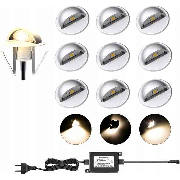 Zapuštěné Podlahové Lampy Led 10 Kusů Reflektorů