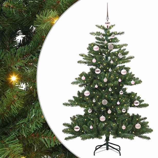 vidaXL Umělý Skládací Vánoční Strom Zelená 150 cm PVC a ocel