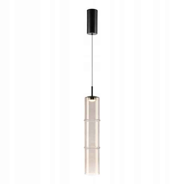 Milagro Závěsná lampa Bato Led 4W 3000K skleněná tuba Ø9 cm