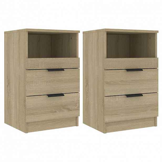 vidaXL Noční stolky 2 ks Dub sonoma Medium Engineered wood