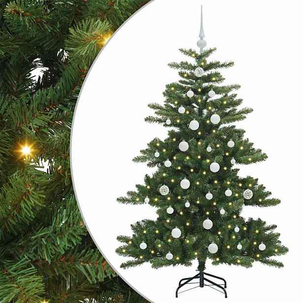 vidaXL Umělý Skládací Vánoční Strom Zelená 150 cm PVC a ocel