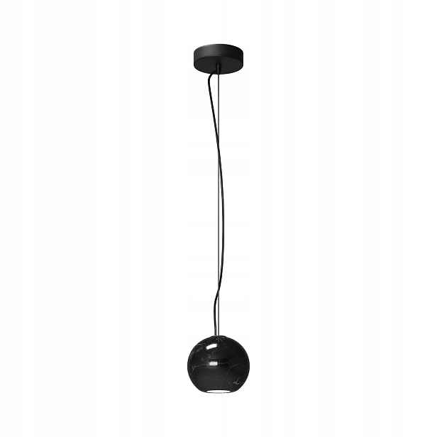 Maytoni Závěsná lampa černá mramorová koule GU10 1x50W Basic Texture