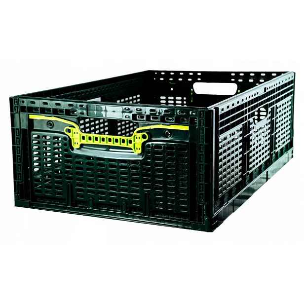 Skládací box s košem 600x400x219 mm Tmavě-Zelená