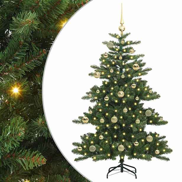 vidaXL Umělý Skládací Vánoční Strom Zelená 150 cm PVC a ocel