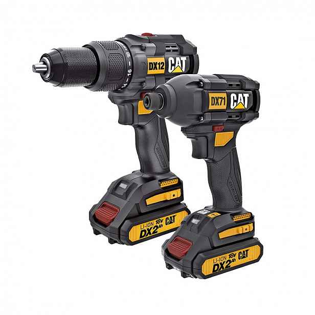 Caterpillar - AKU Sada 2v1, příklepová vrtačka a příklepový šroubovák DX12K