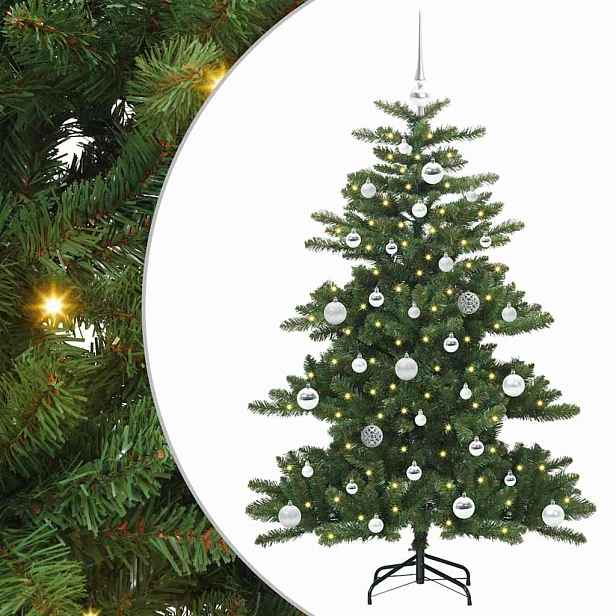vidaXL Umělý Skládací Vánoční Strom Zelená 150 cm PVC a ocel