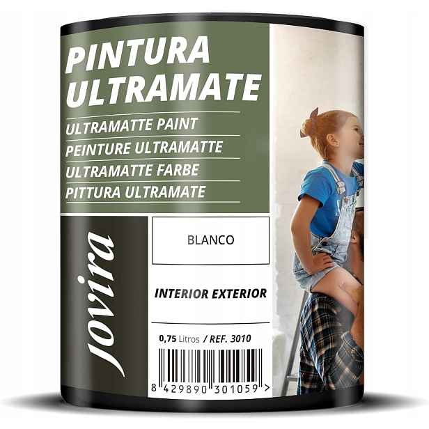 Jovira Pinturas Ultramatová barva na stěny bílá 750 ml